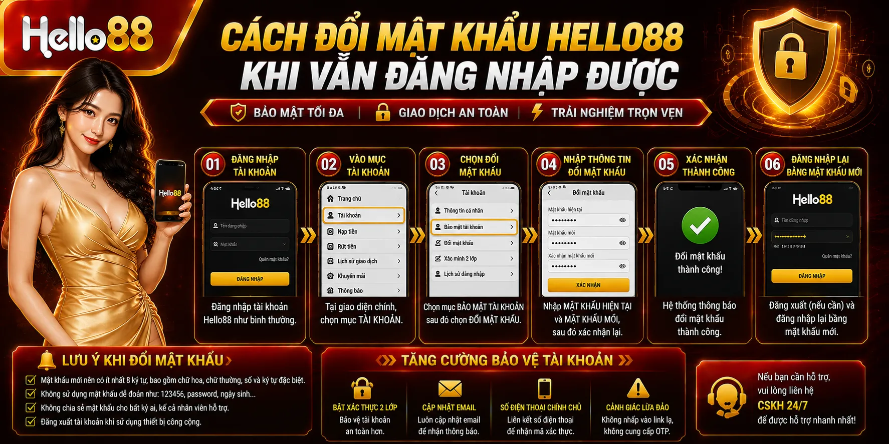 Đổi Mật Khẩu Hello88 Và Bảo Vệ Tài Khoản An Toàn 1 Cách đổi mật khẩu Hello88 khi vẫn đăng nhập được